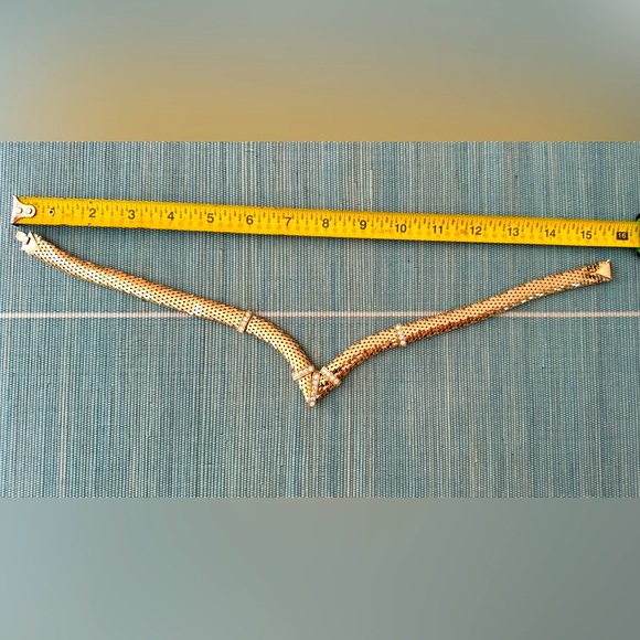 Vintage Disco necklace with faux diamond accents. Retail $priceless - Picture 3 of 3